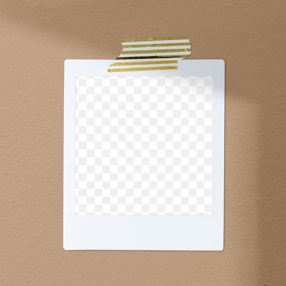 Simple png Instant photo frame mockup, transparent design