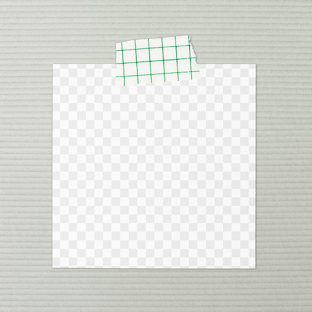 Sticky note png mockup, transparent design