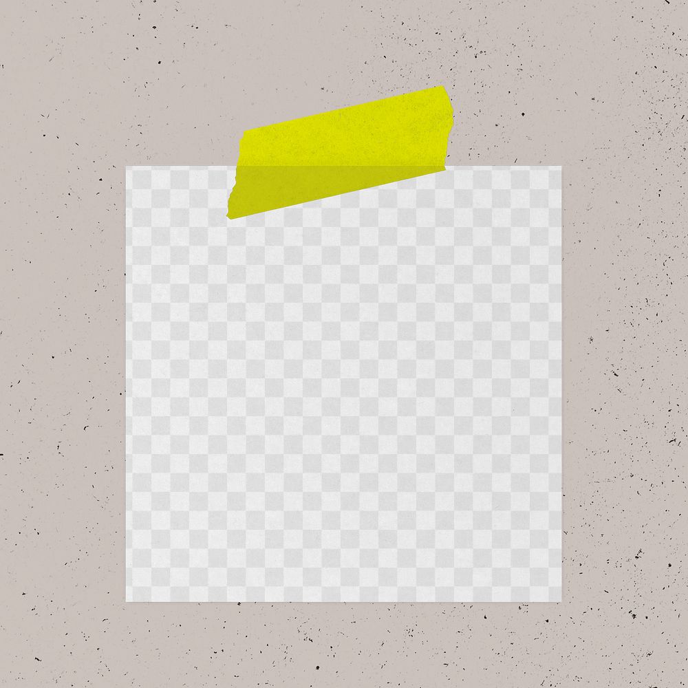 Stationery png mockup, sticky note, transparent design