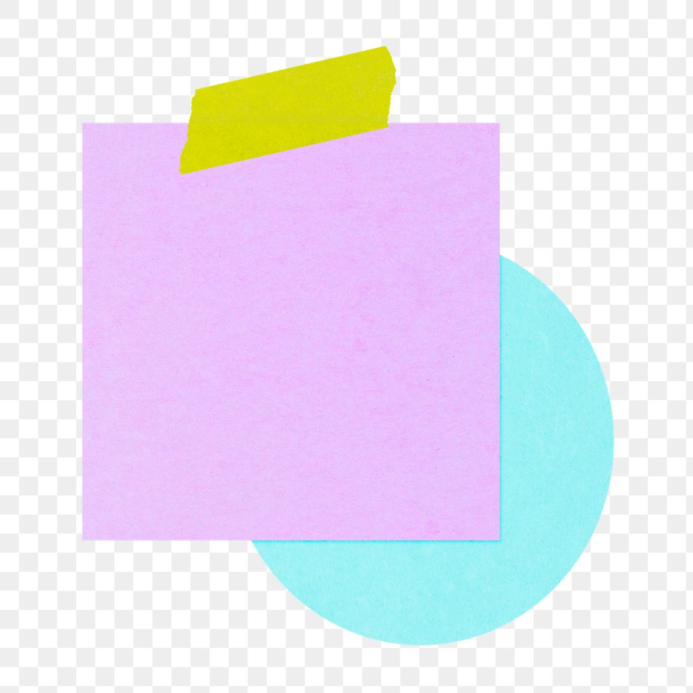Cute png sticky note sticker, transparent background 