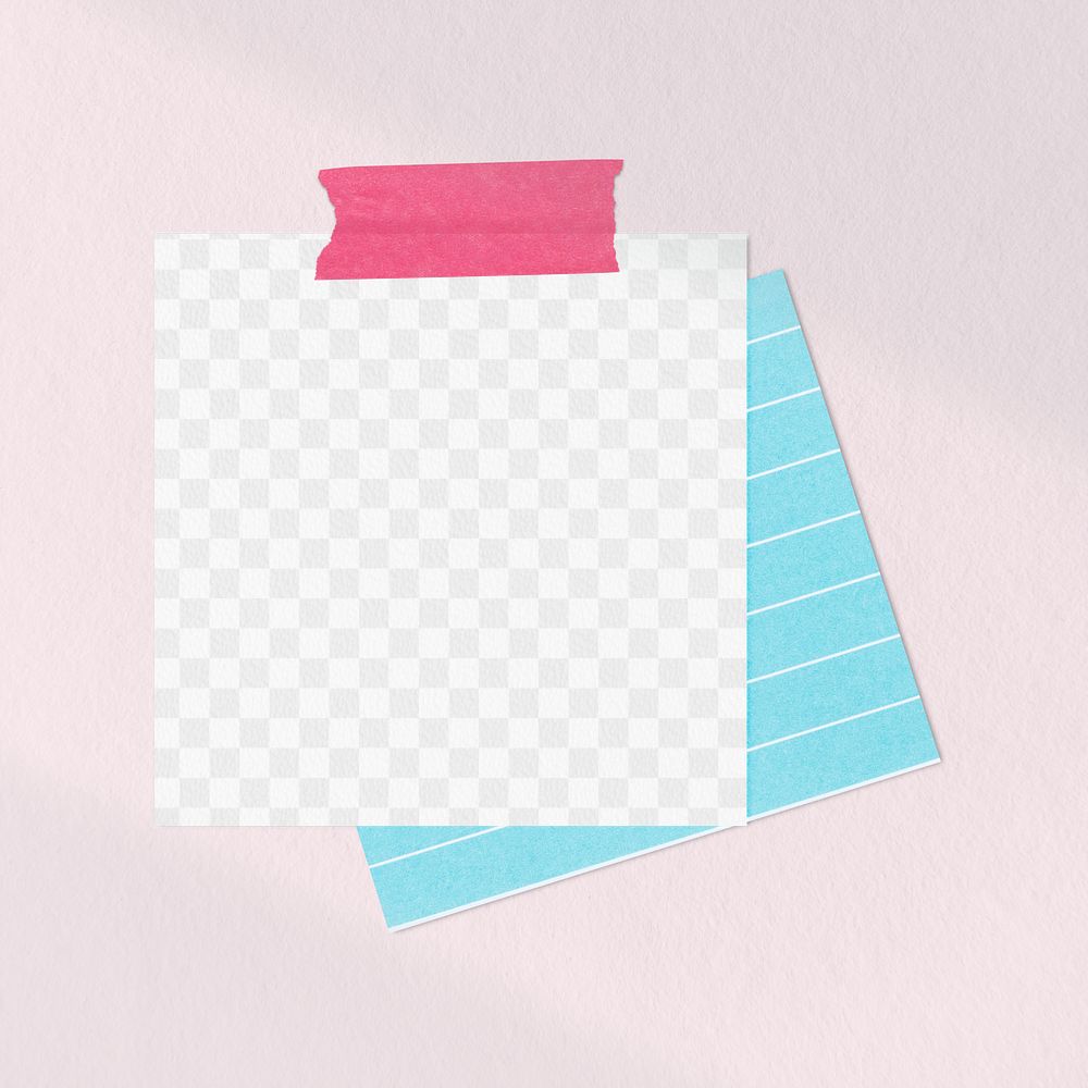 Sticky note png mockup, transparent design