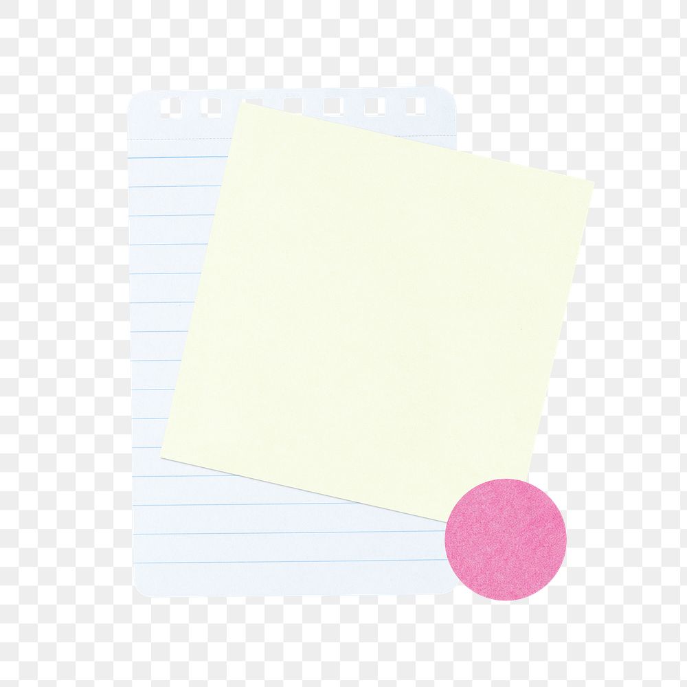 Note paper png journal sticker, transparent background