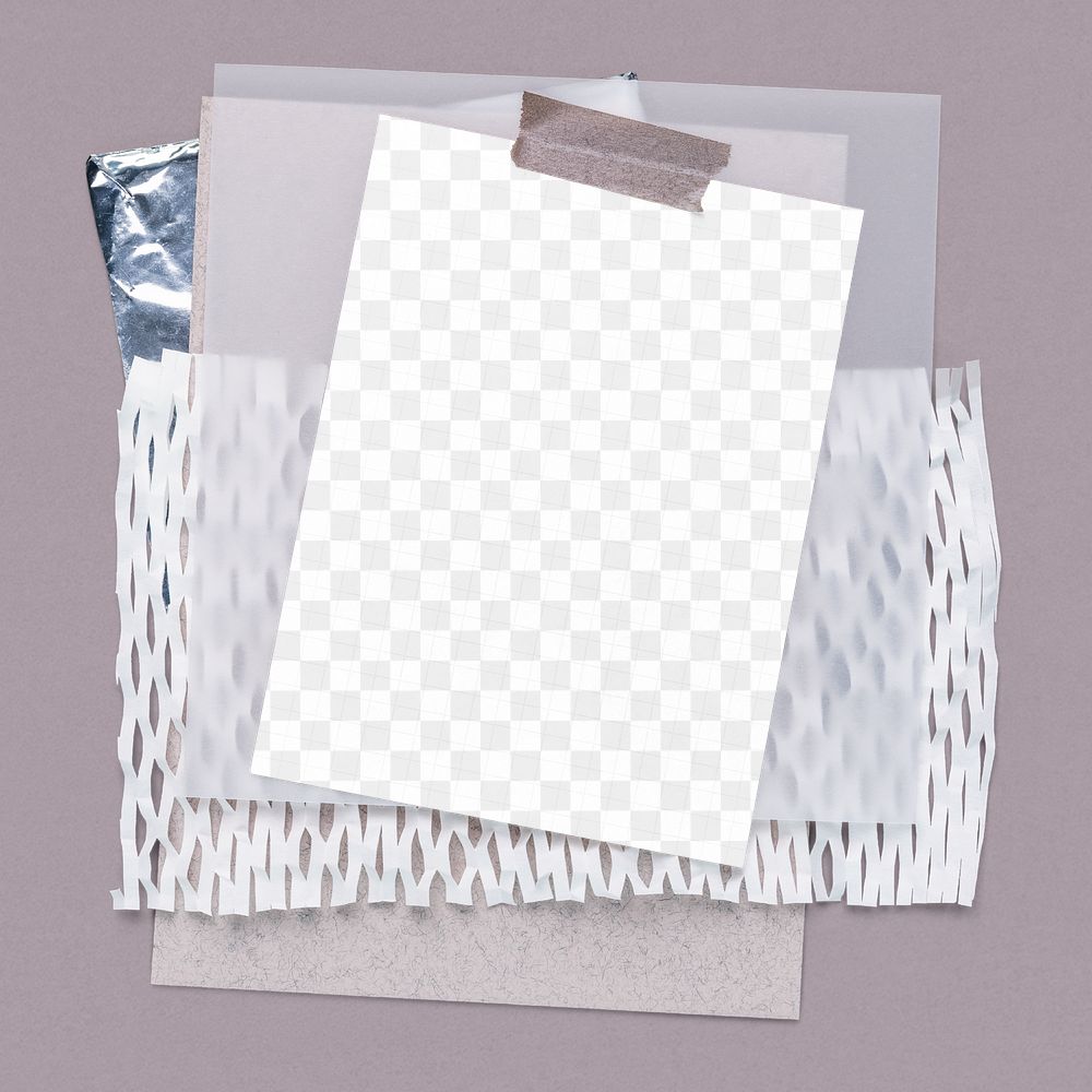 Note paper png mockup, transparent design