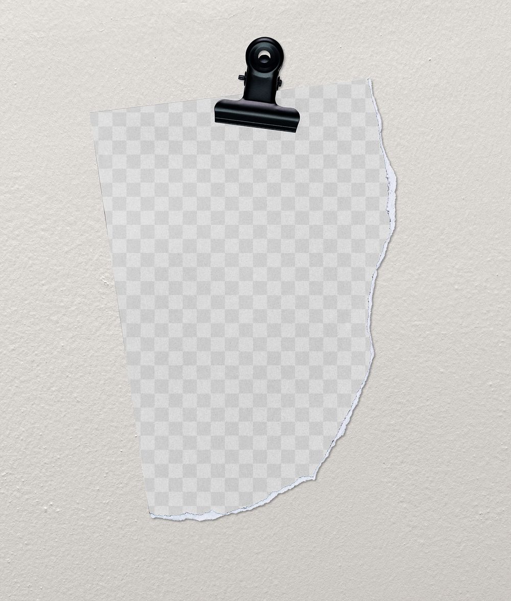 Ripped paper png mockup, stationery transparent design