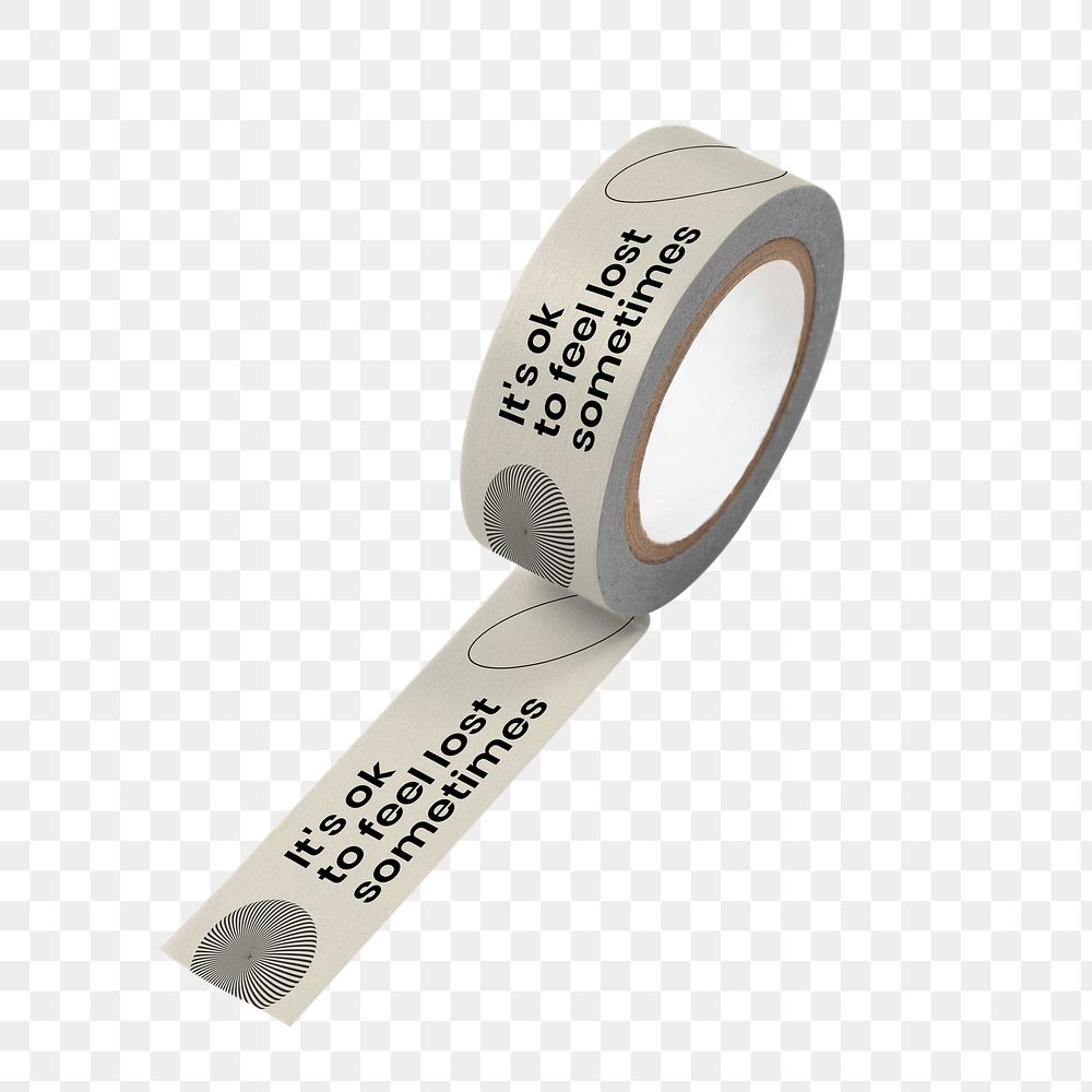 Tape roll png, white journal sticker, collage element, transparent background