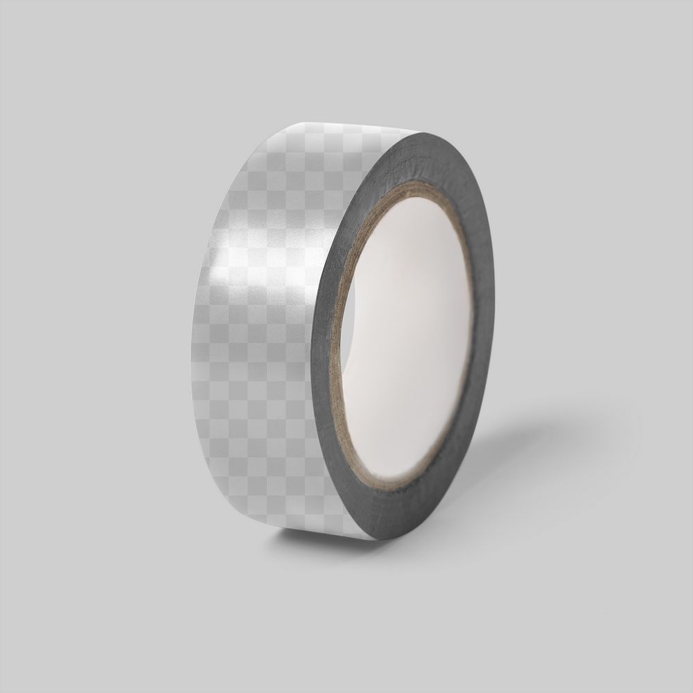 Tape roll mockup png transparent design