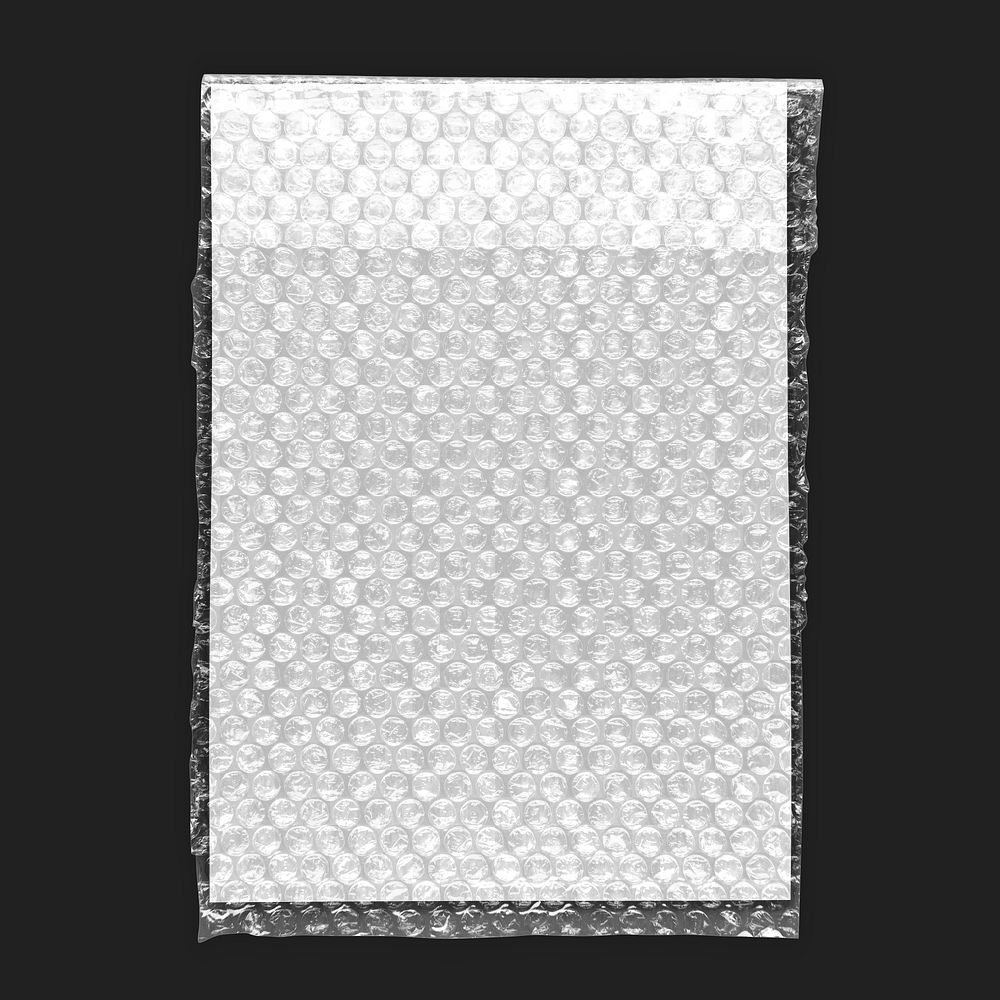 Book png mockup transparent, bubble wrap, product packaging design