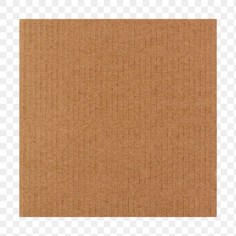 Brown cardboard paper png sticker, transparent background
