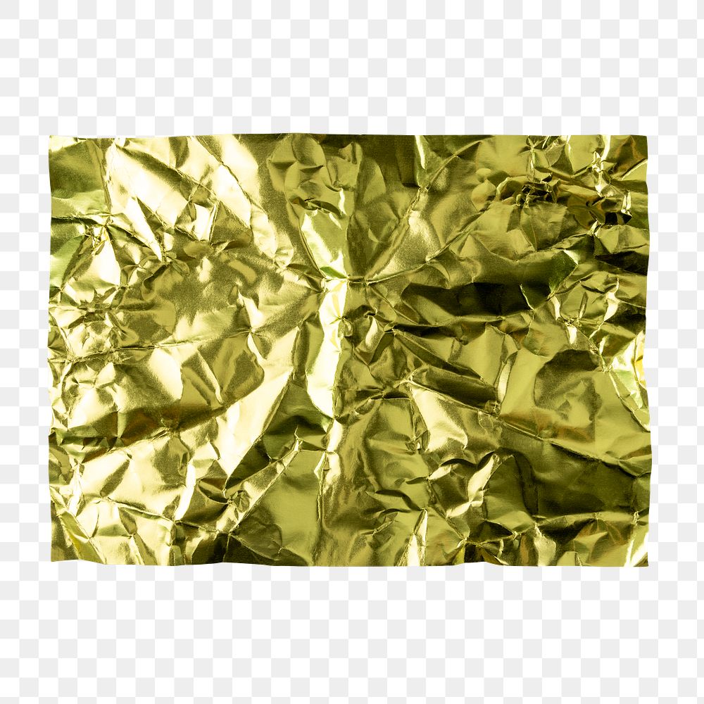 Foil texture png, gold sticker, isolated object, transparent background