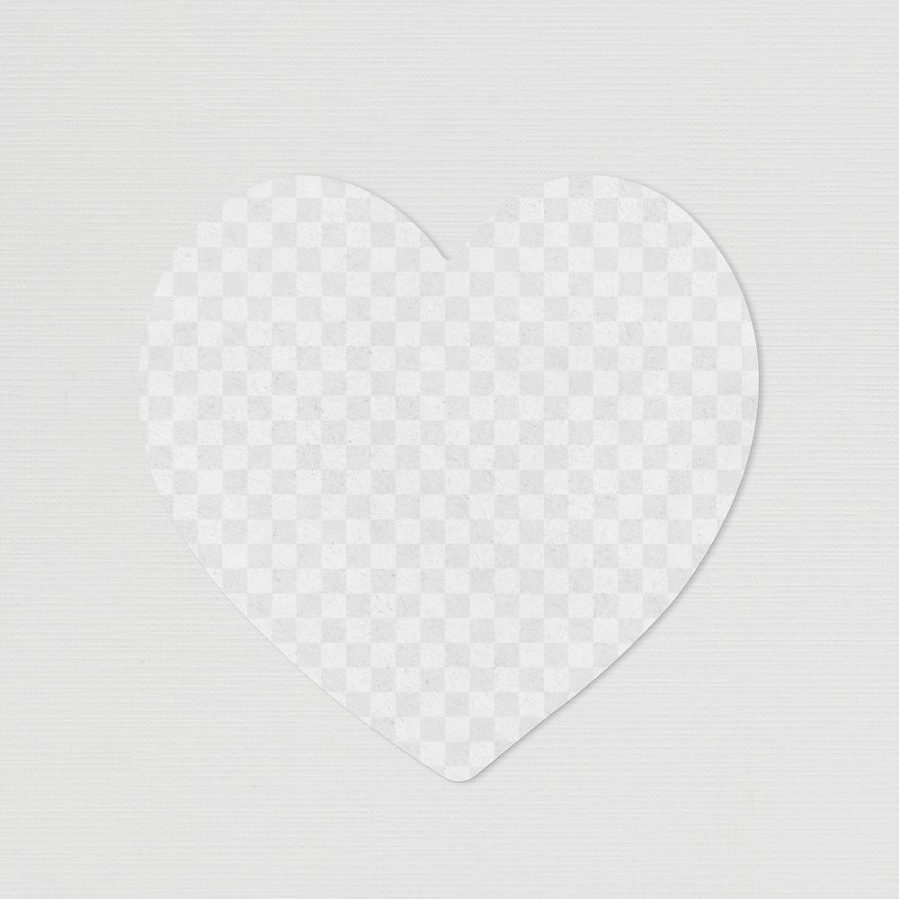 Sticker mockup png transparent, heart shape design