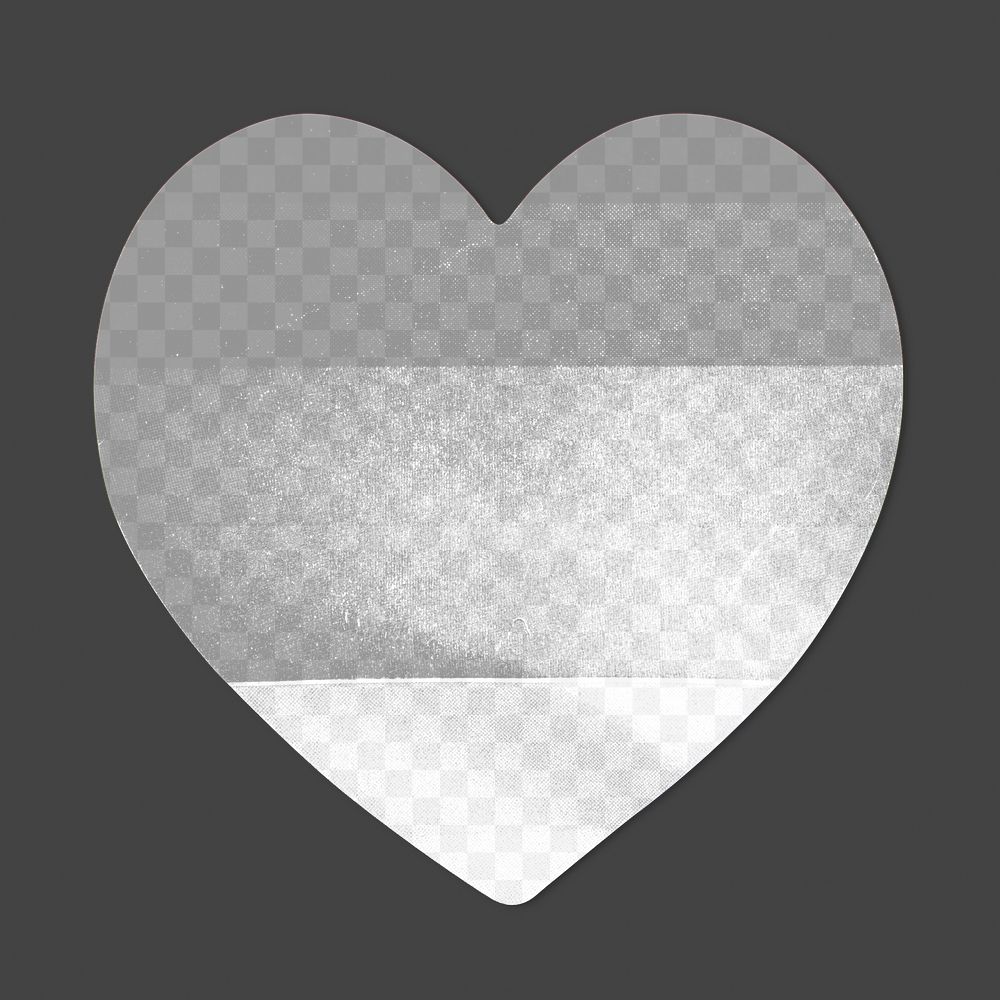 Sticker mockup png transparent, heart shape design