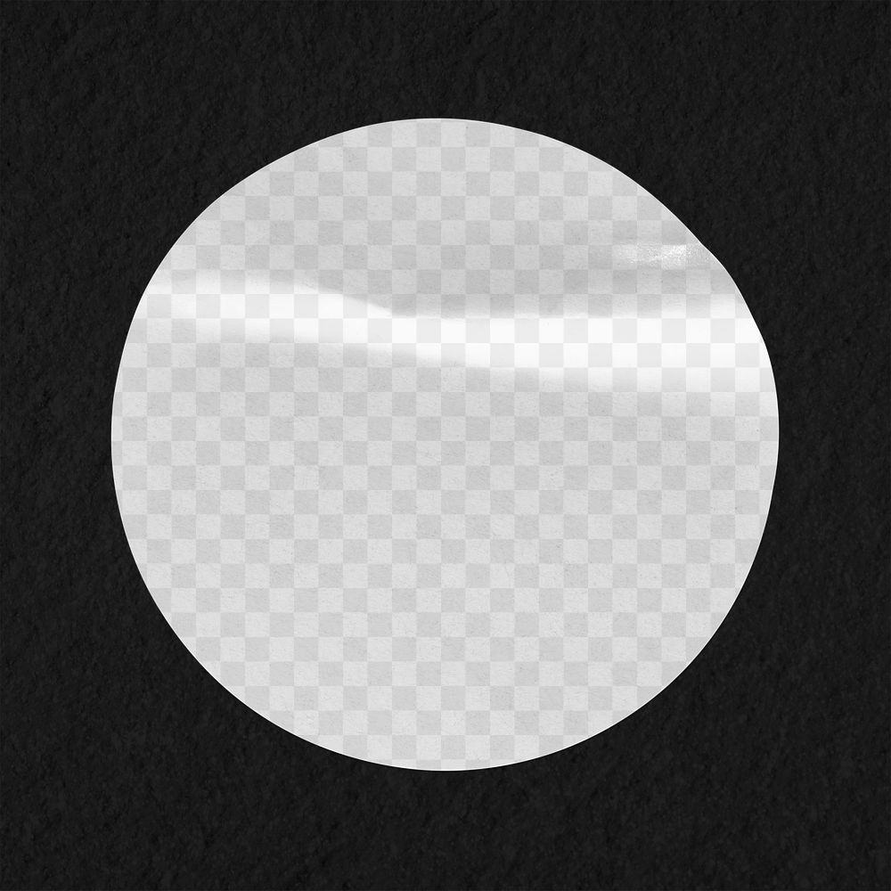 Sticker mockup png transparent, round shape design