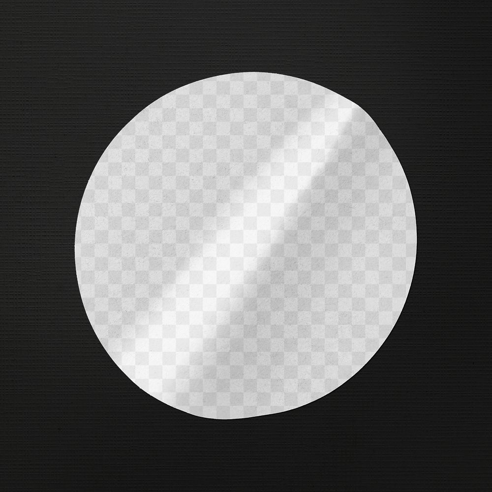 Sticker mockup png transparent, round shape design