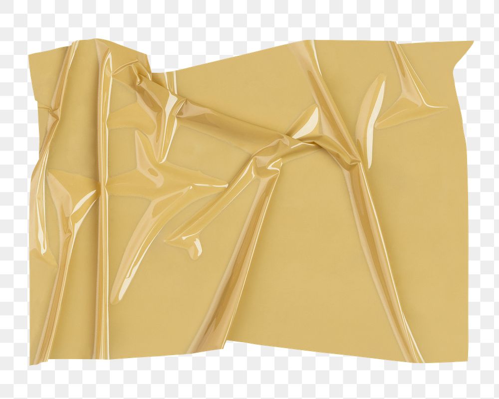 Wrinkled packaging tape png, brown design, journal sticker element