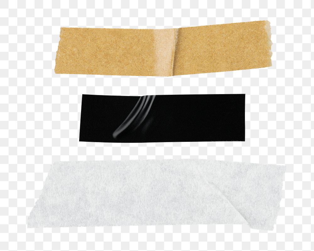 Washi tape png, journal sticker, collage element set