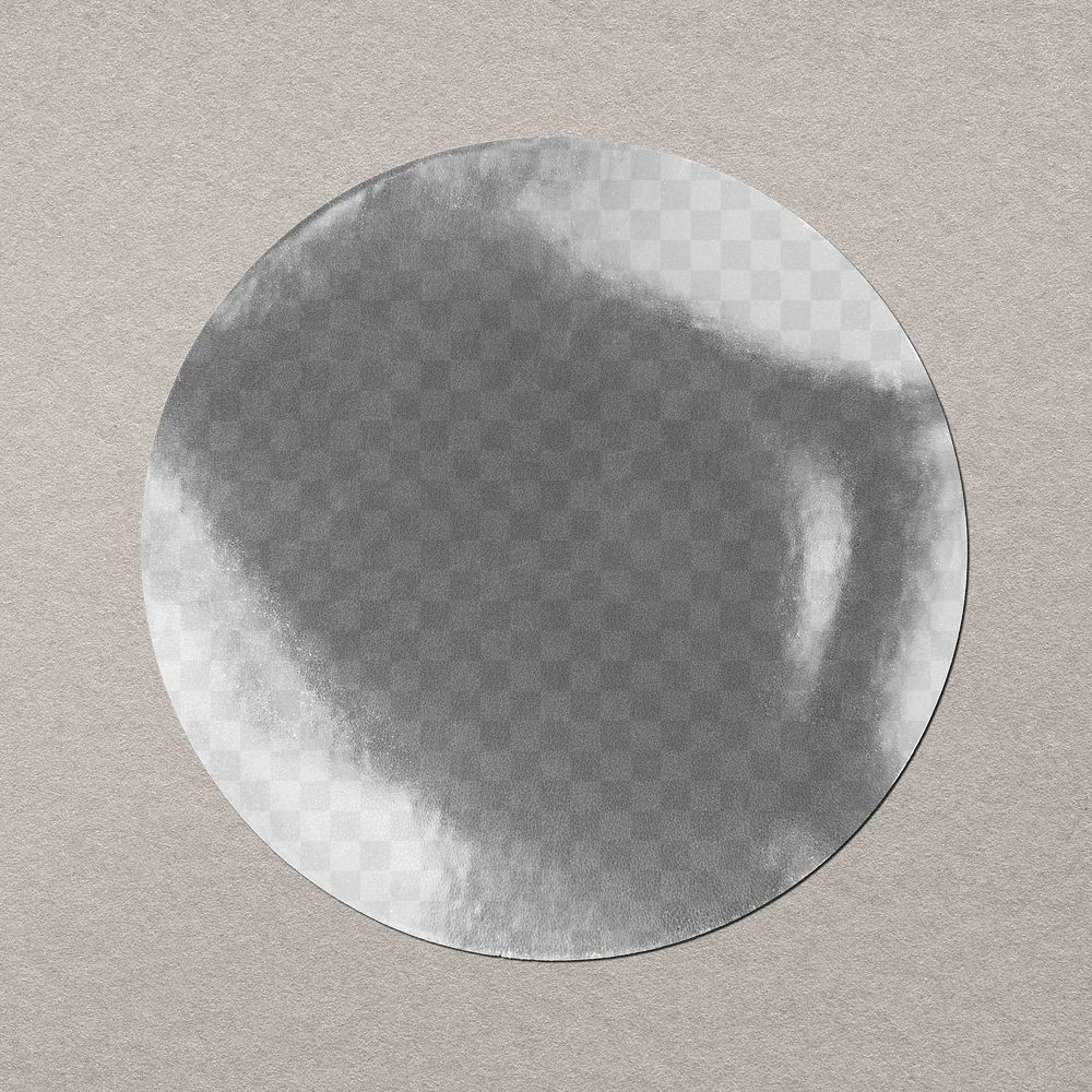 Transparent sticker png mockup, round shape design