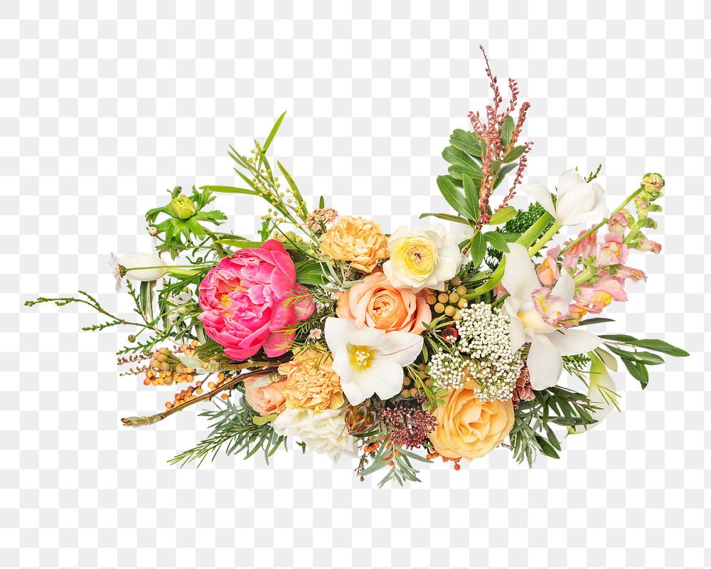 Beautiful flower arrangement png sticker