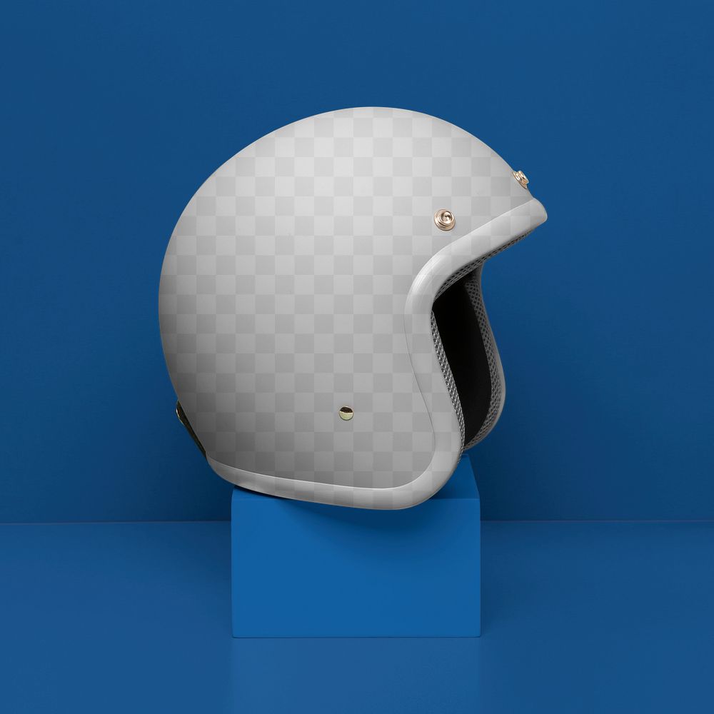 Helmet png mockup, transparent half shell design