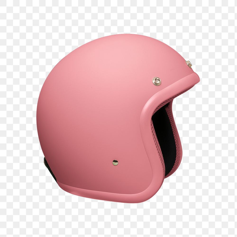 Pink helmet png transparent, half shell design