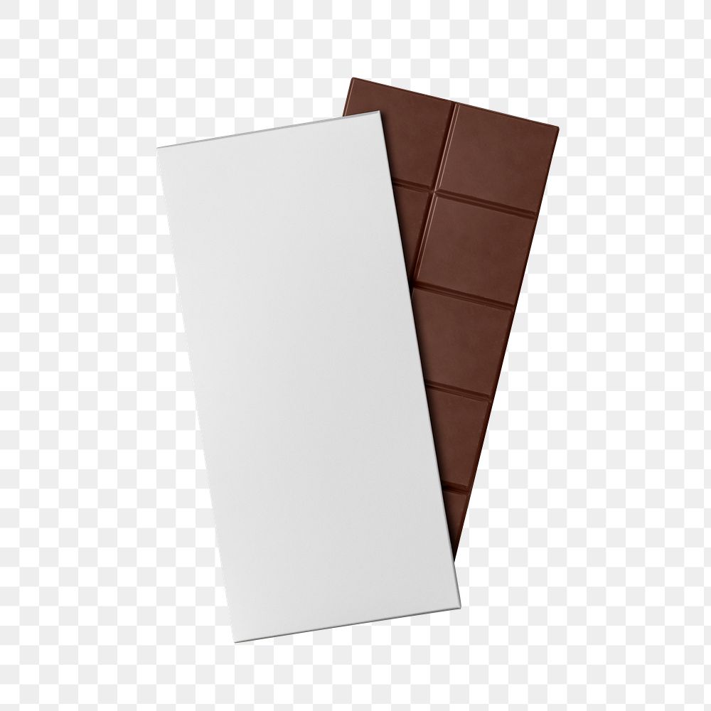 Chocolate bar png transparent, food packaging with design space