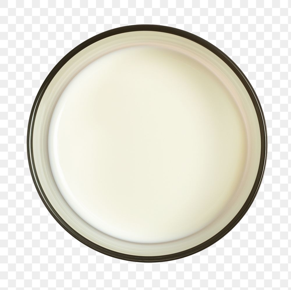 Aerial view of fresh milk in a glass design element