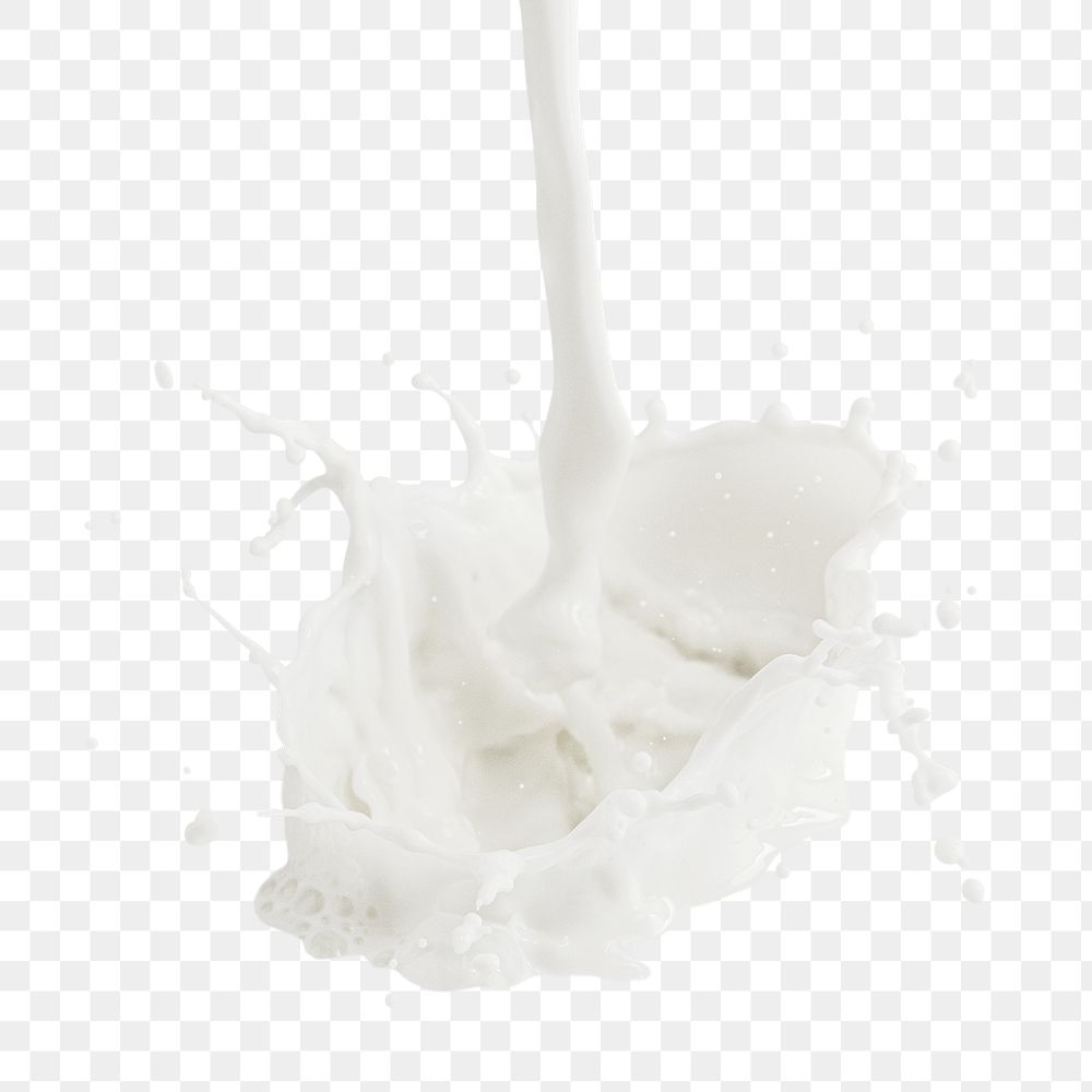Fresh milk splashing design element