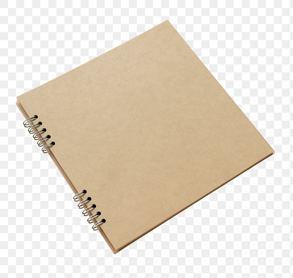 Natural brown paper notebook design element