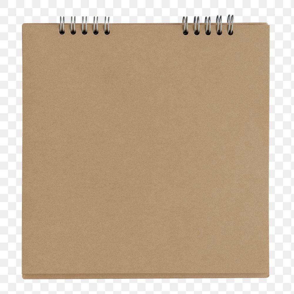 Natural brown paper notebook  design element
