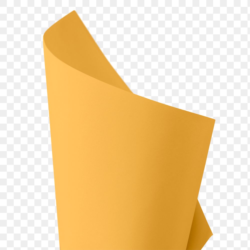 Orangish yellow folded chart paper design element