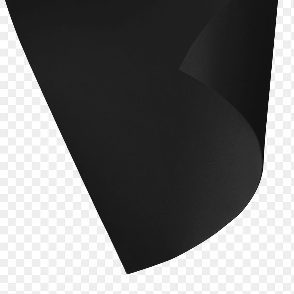 Curled black chart paper design element