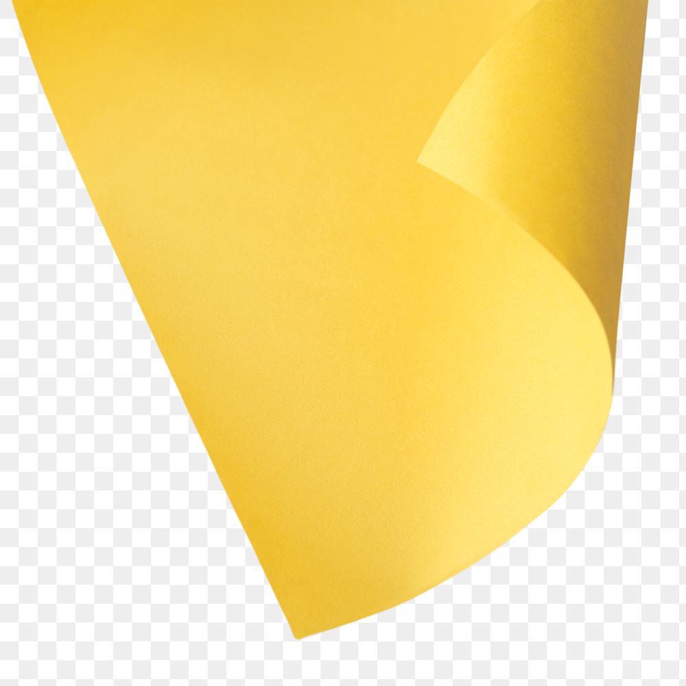 Yellow curled chart paper design element