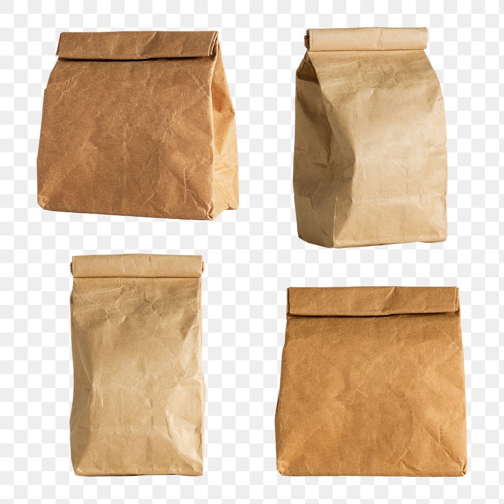 Rolled brown paper bag design resources 