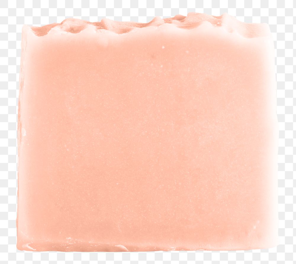 Handmade pink bar soap design element