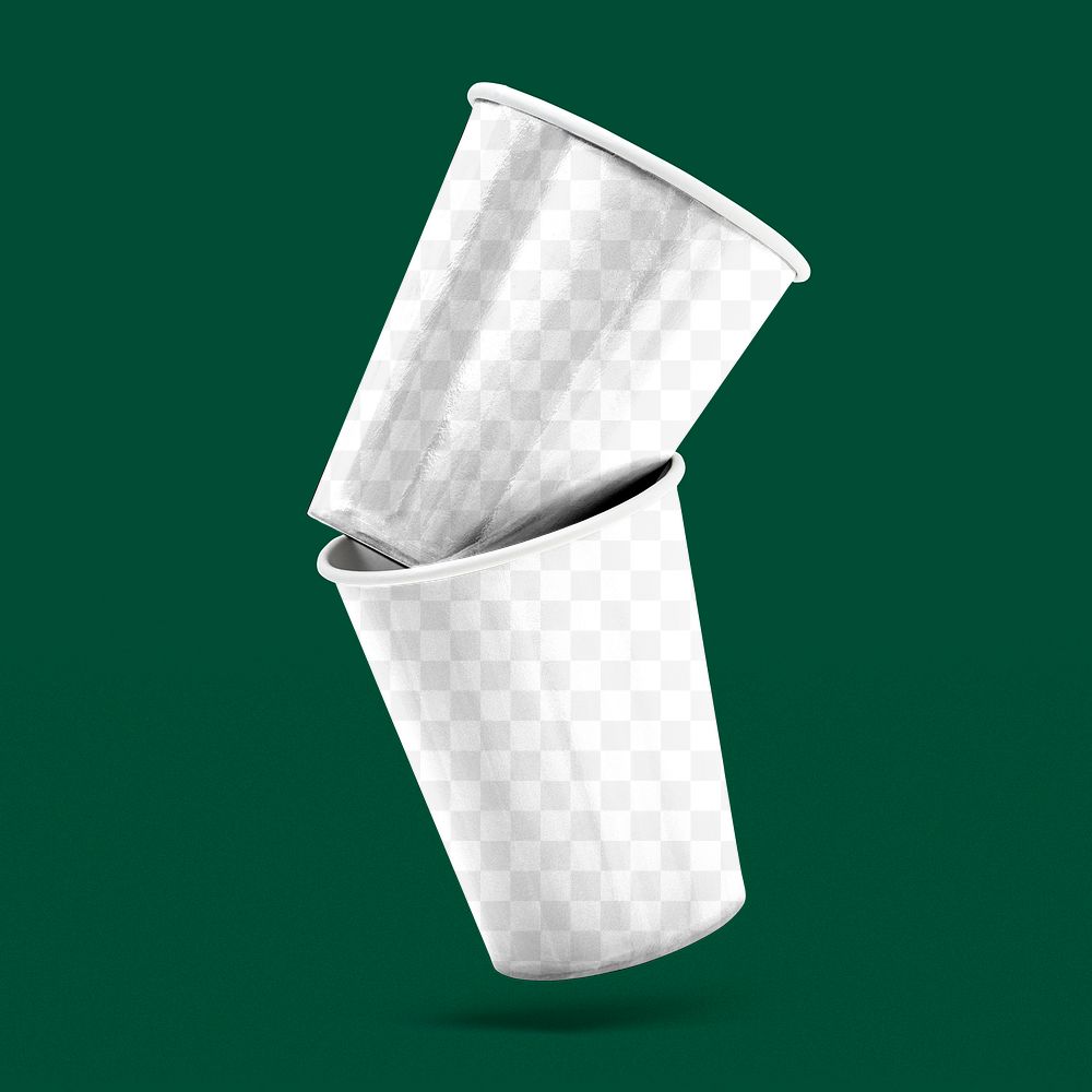 Png transparent paper cup mockup