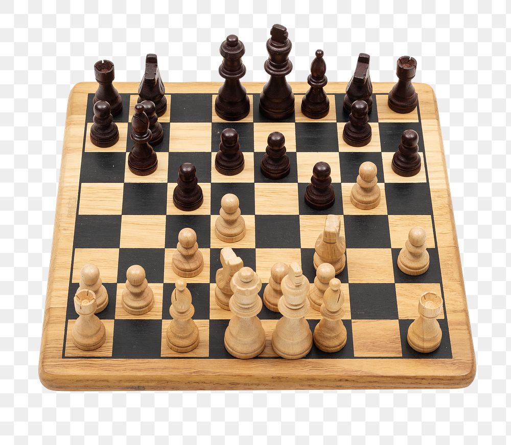 Wooden chessboard game design element