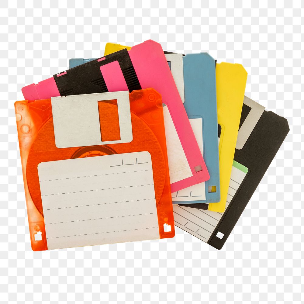 Colorful floppy disk design resources 