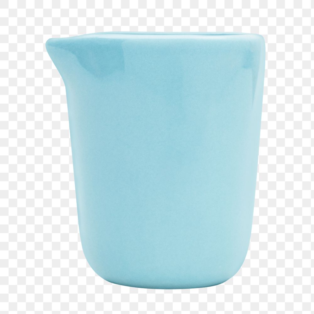 Blue ceramic cup design element 