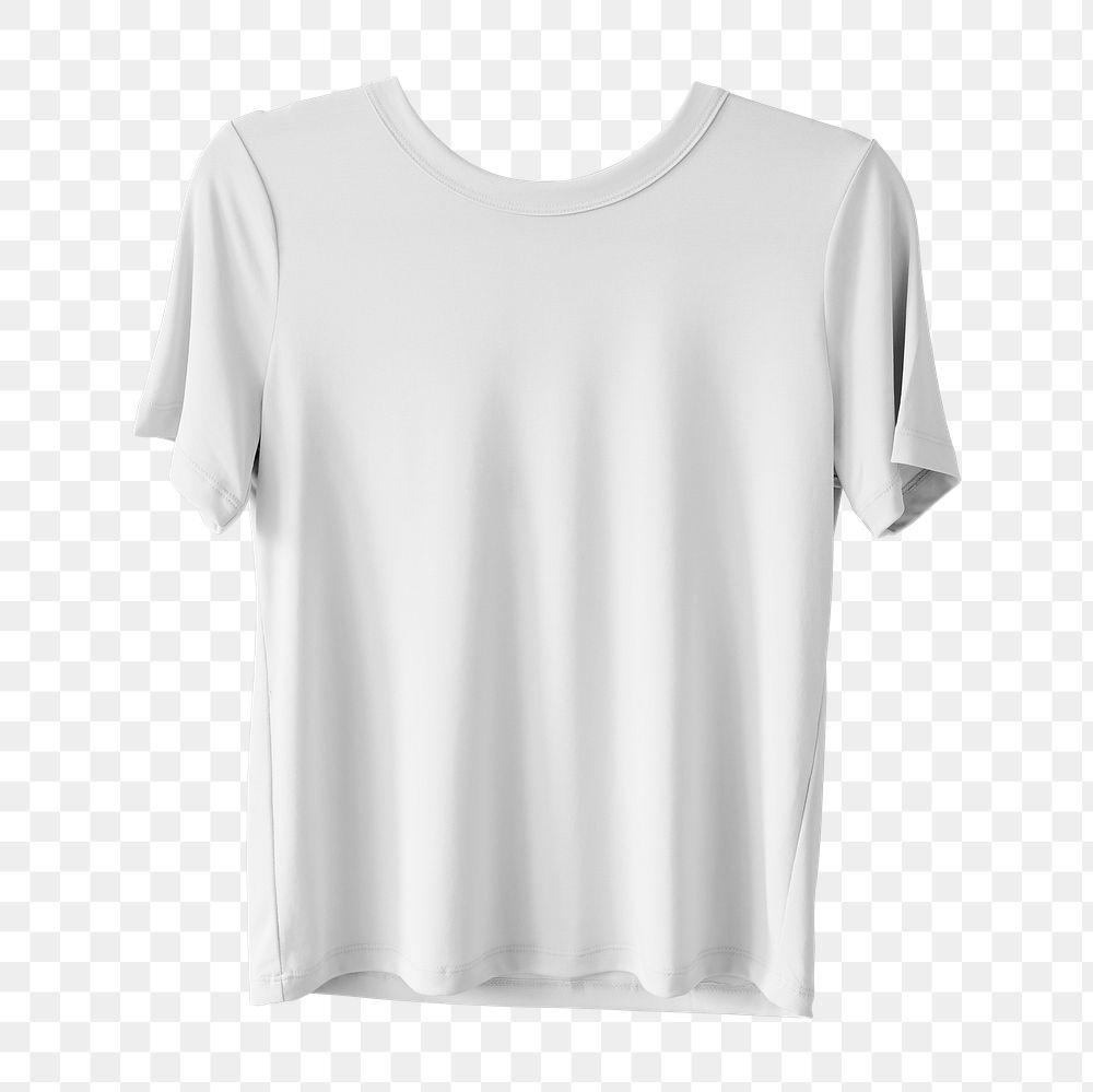 White t-shirt mockup transparent png