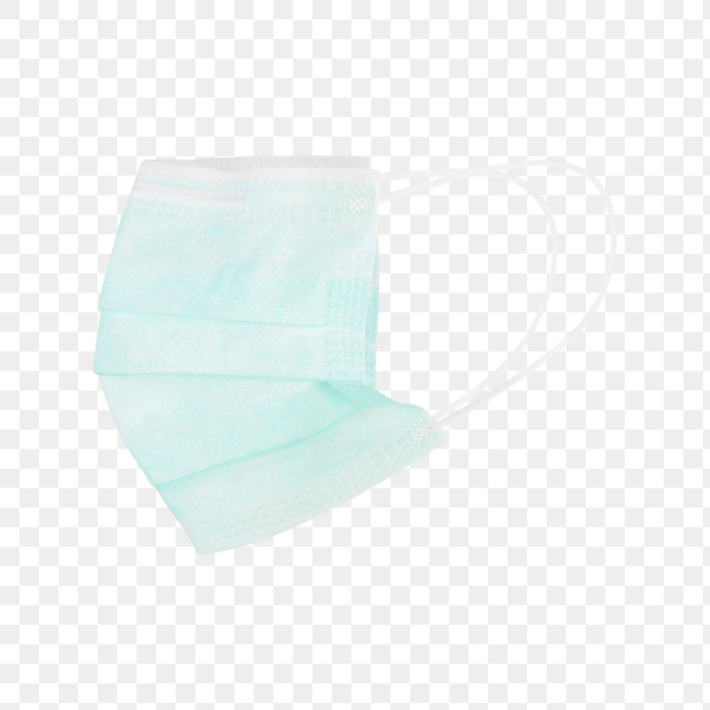 Green disposable surgical face mask design element