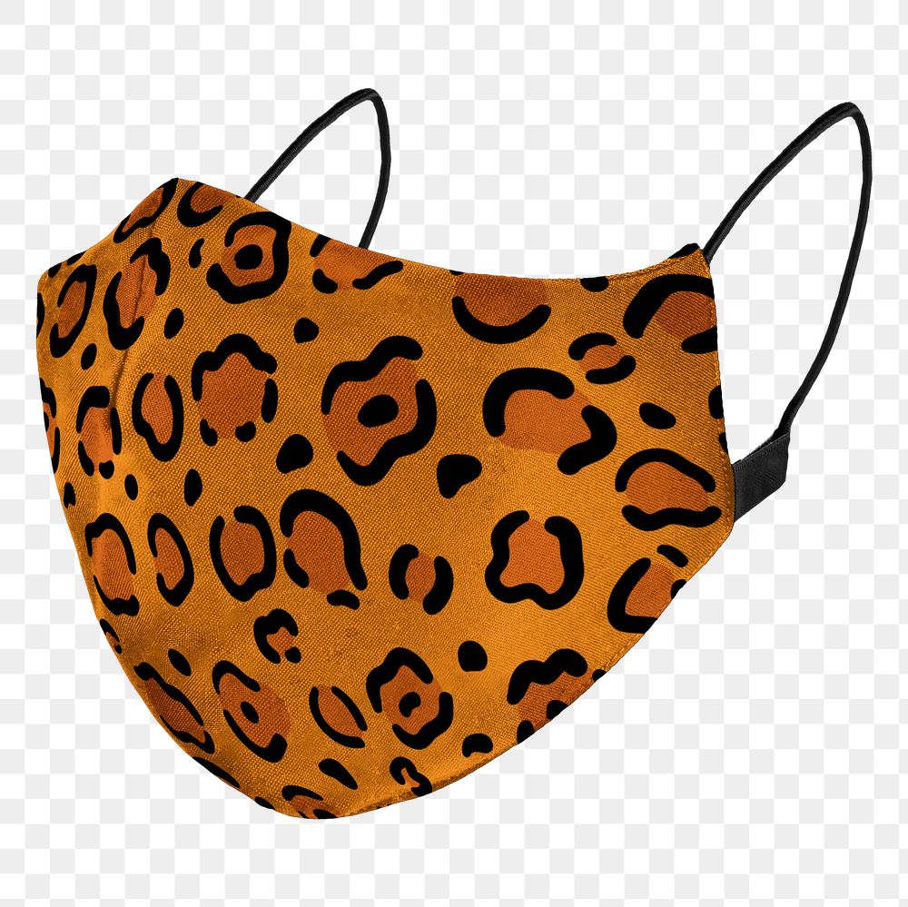 Tiger pasttern fabric mask design element