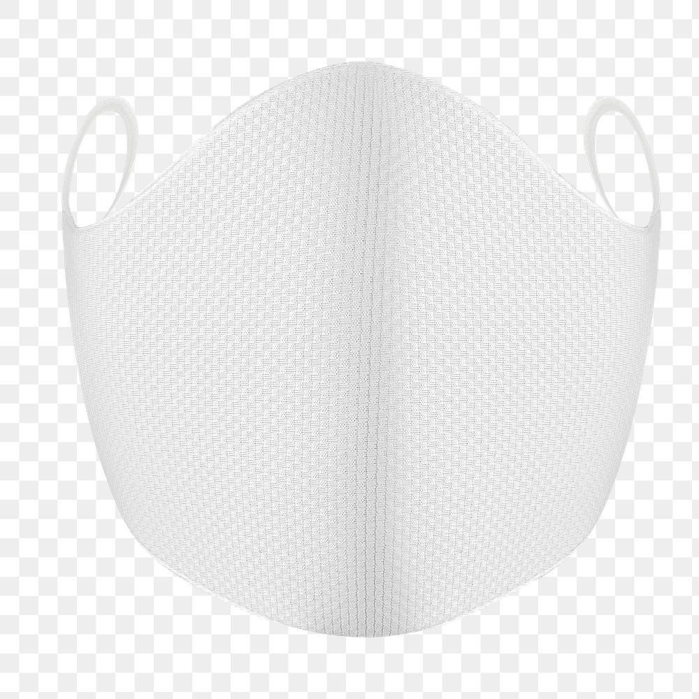 White protective cloth mask design element