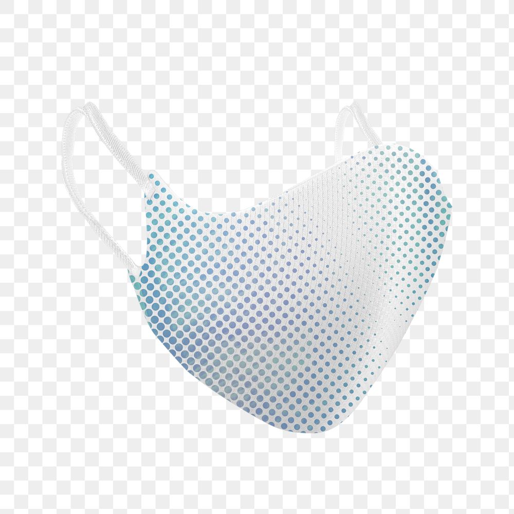 Blue dots fabric mask design element