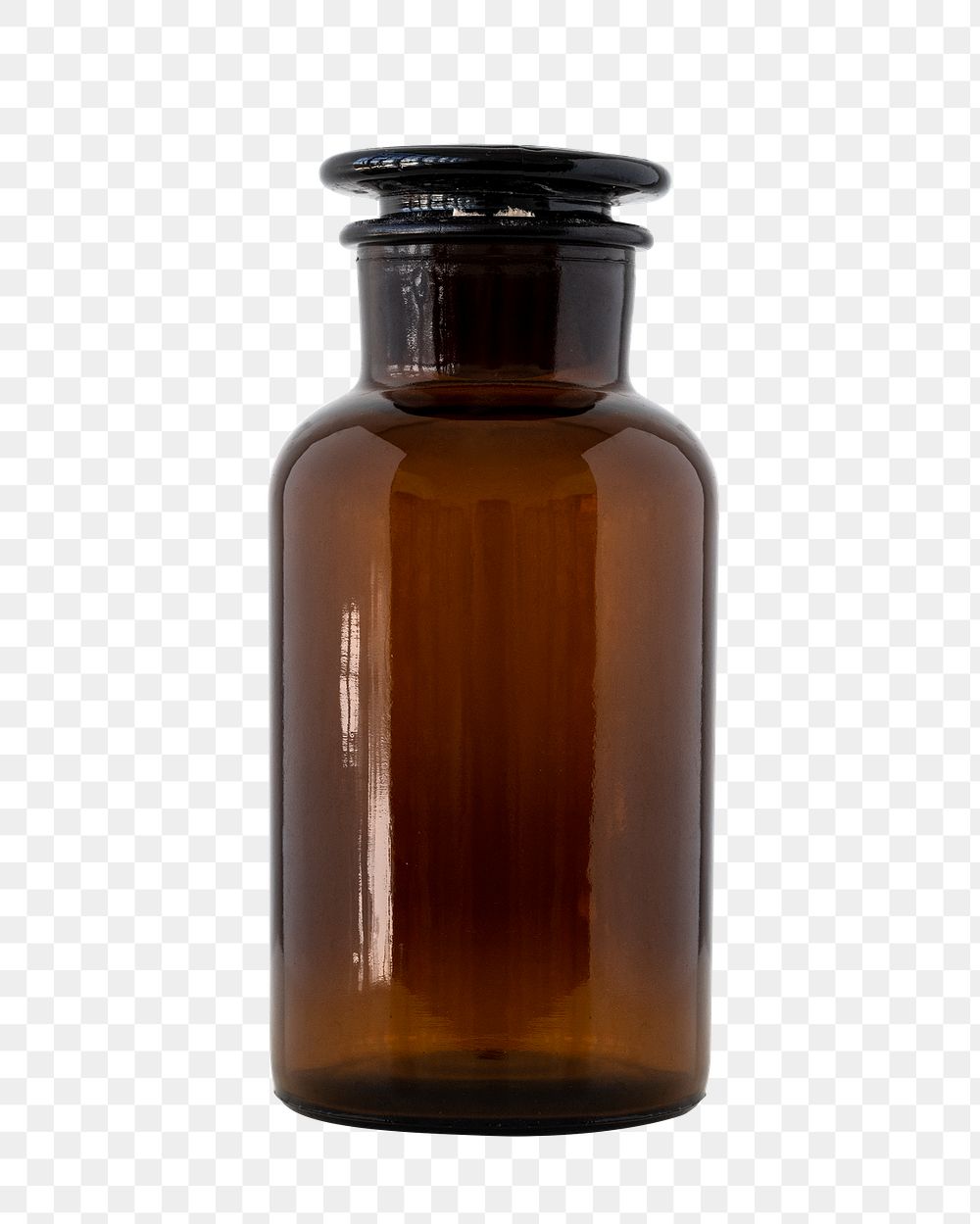 Empty medical brown glass bottle design element