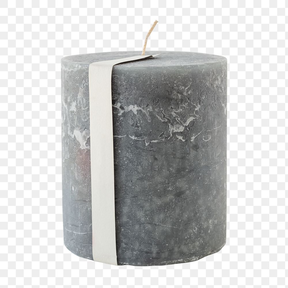Gray pillar candle bulk design element