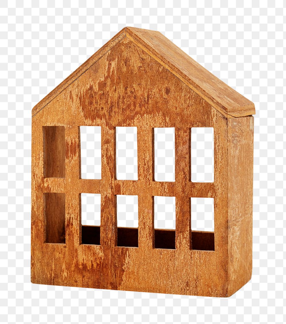 Wooden house model design element