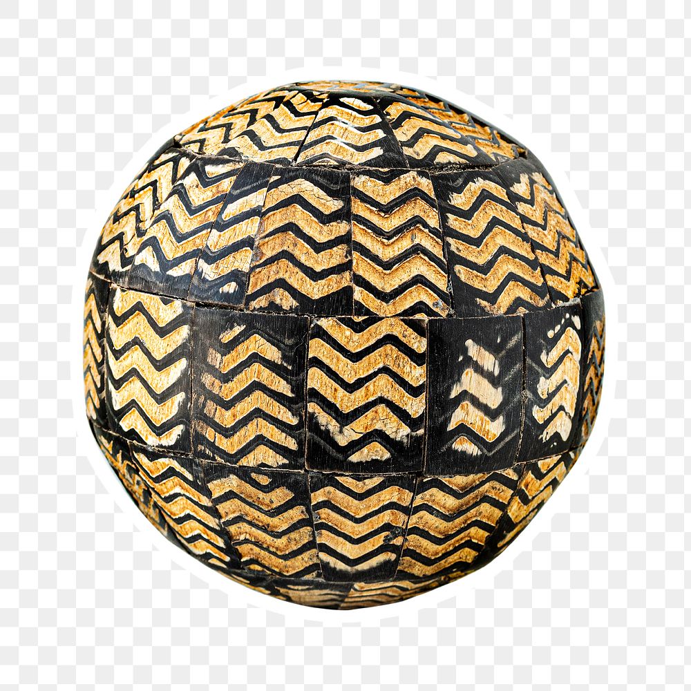 Wood patterned decorative ball design element