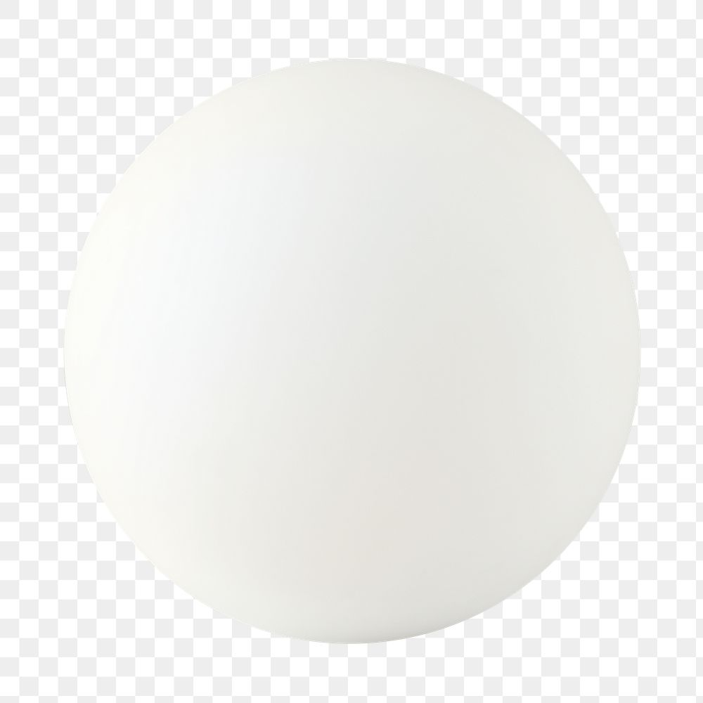 Minimal white decorative ball design element
