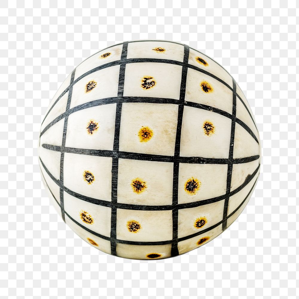 White patterned decorative ball design element