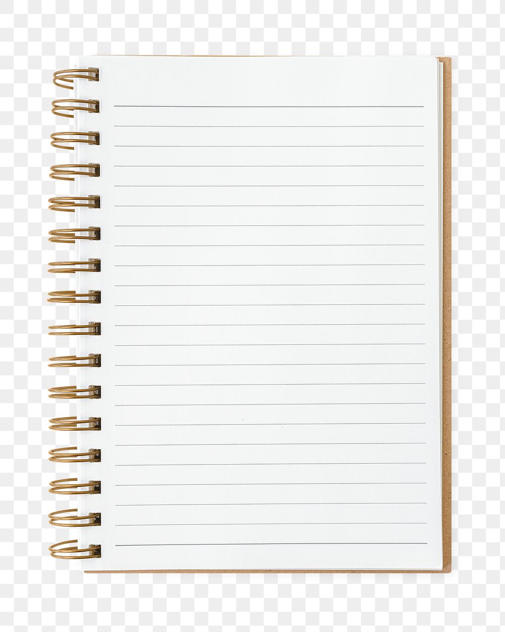 White ruled notebook mockup
