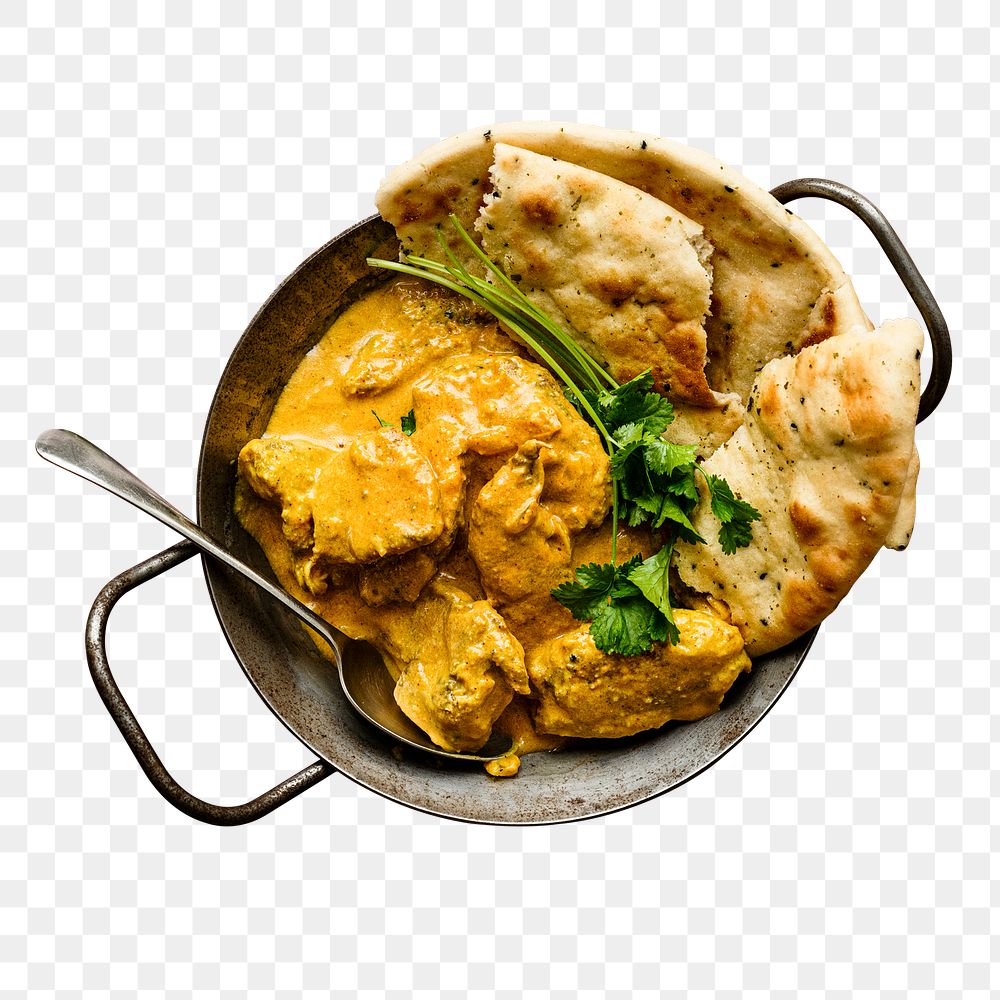 Png butter chicken Indian curry food photography
